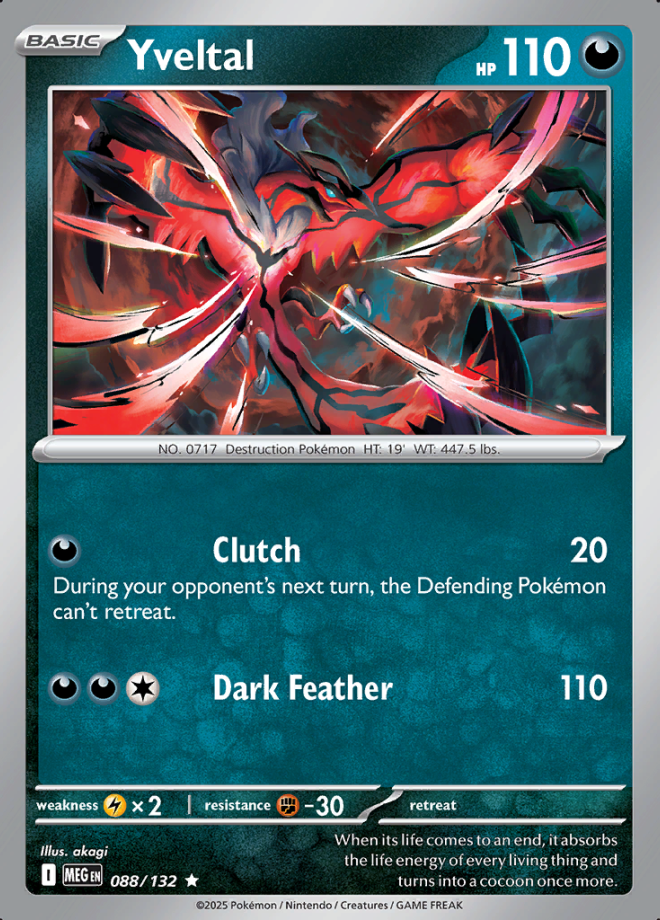 Yveltal Reverse Holo 088 (MEG)