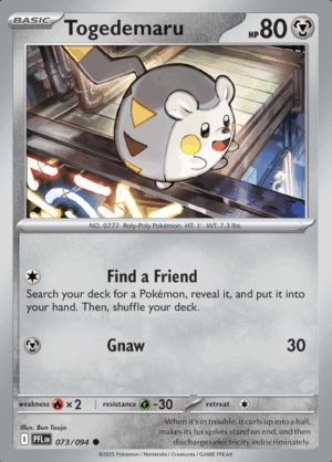 Togedemaru 073 Reverse Holo (PFL)