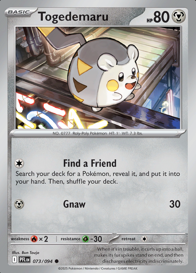 Togedemaru 073 Reverse Holo (PFL)