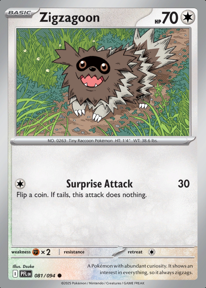 Zigzagoon 081 Reverse Holo (PFL)