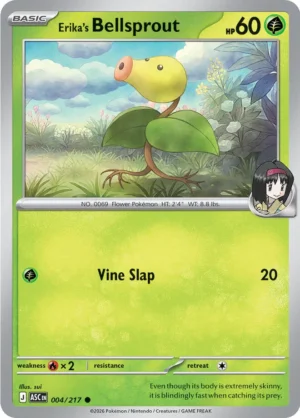 Erika's Bellsprout Reverse Holo -Energy pattern 004 (ASC)
