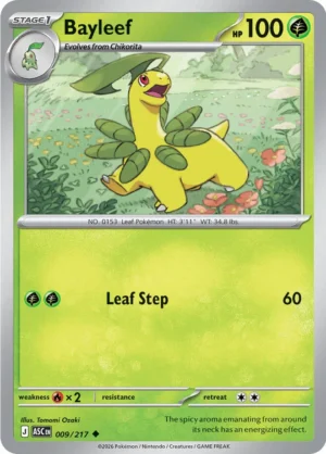 Bayleef Reverse Holo -Ball pattern 009 (ASC)