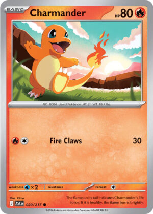 Charmander Reverse Holo -Energy pattern 020 (ASC)