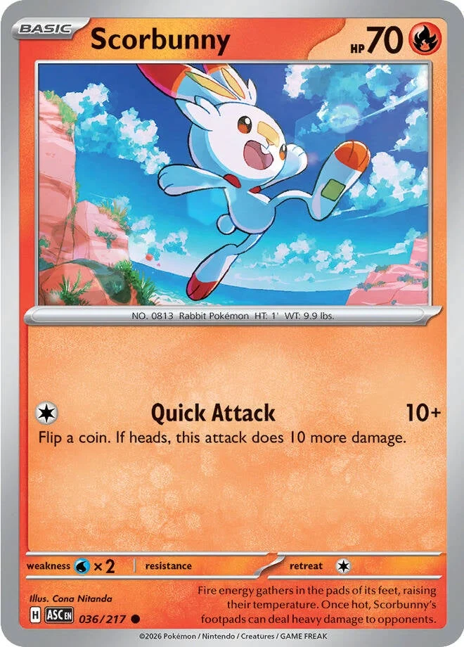 Scorbunny Reverse Holo -Ball pattern 036 (ASC)