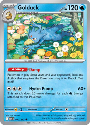 Golduck Reverse Holo -Energy pattern 040 (ASC)