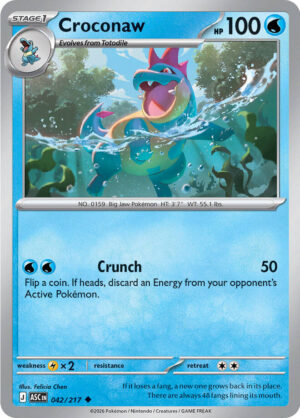 Croconaw Reverse Holo -Energy pattern 042 (ASC)