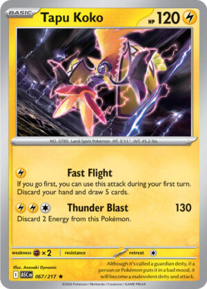 Tapu Koko Reverse Holo -Energy pattern 067 (ASC)