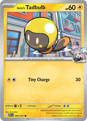 Iono's Tadbulb Reverse Holo -Energy pattern 069 (ASC)