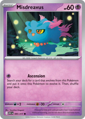 Misdreavus Reverse Holo -Energy pattern 085 (ASC)
