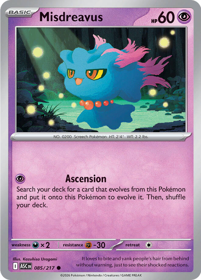 Misdreavus Reverse Holo -Ball pattern 085 (ASC)