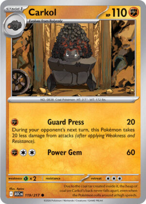 Carkol Reverse Holo -Energy pattern 119 (ASC)