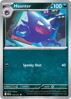 Haunter Reverse Holo -Energy pattern 124 (ASC)