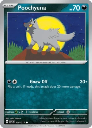 Poochyena Reverse Holo -Energy pattern 128 (ASC)