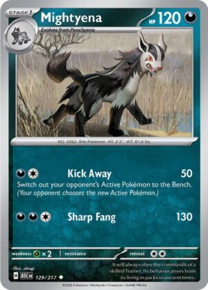 Mightyena Reverse Holo -Energy pattern 129 (ASC)
