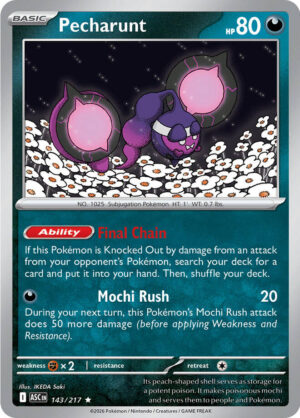 Pecharunt Reverse Holo -Energy pattern 143 (ASC)