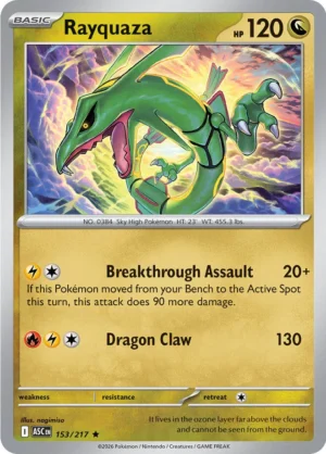 Rayquaza Reverse Holo -Ball pattern 153 (ASC)