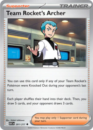 Team Rocket's Archer Reverse Holo 201 (ASC)