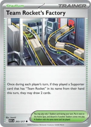 Team Rocket's Factory Reverse Holo 203 (ASC)