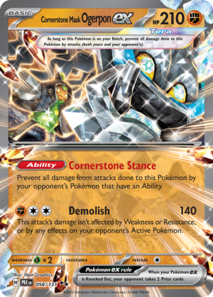Cornerstone Mask Ogerpon EX 058 (PRE)