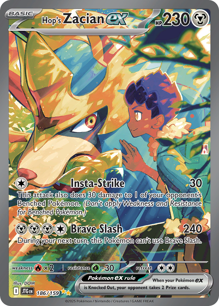 Hop's Zacian EX 186 (JTG)