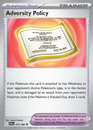 Adversity Policy Reverse Holo 074 (CRI)
