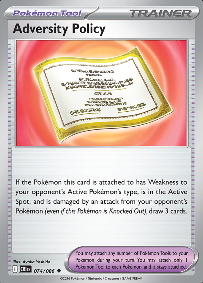 Adversity Policy Reverse Holo 074 (CRI)