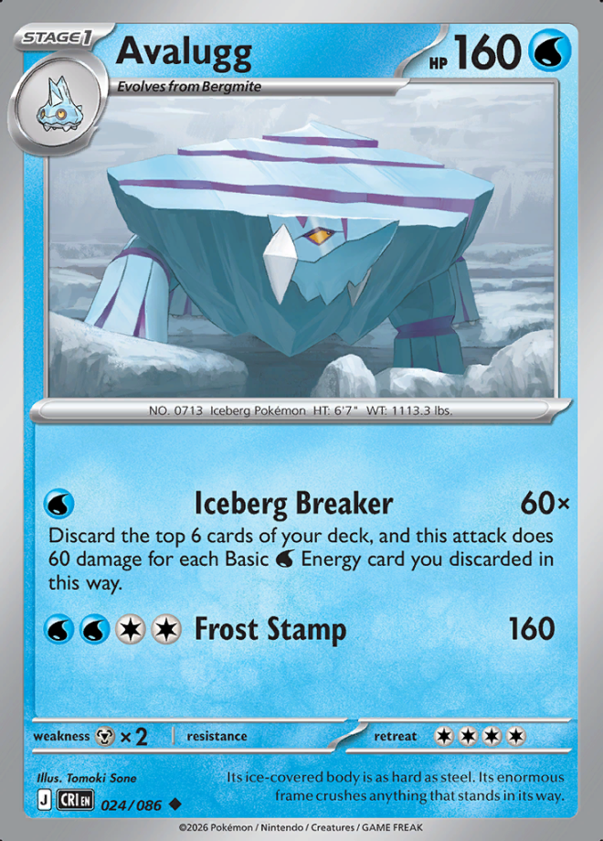 Avalugg Reverse Holo 024 (CRI)