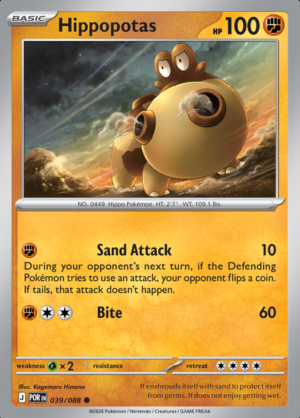 Hippopotas Reverse Holo 039 (POR)