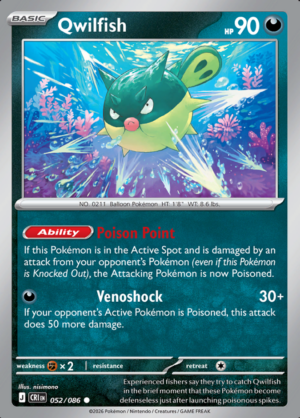 Qwilfish Reverse Holo 052 (CRI)