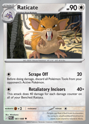 Raticate Reverse Holo 061 (POR)