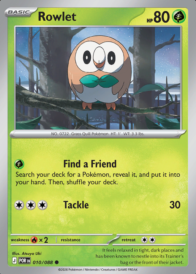 Rowlet Reverse Holo 010 (POR)