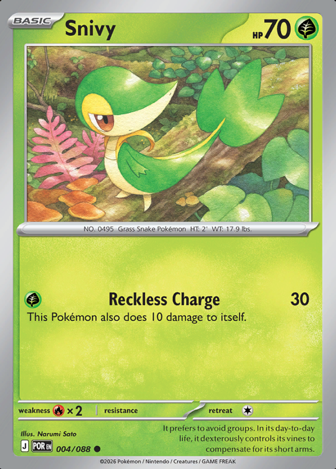 Snivy Reverse Holo 004 (POR)