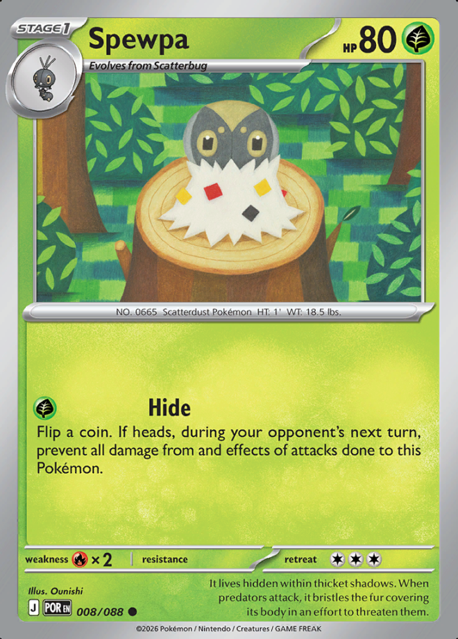 Spewpa Reverse Holo 008 (POR)
