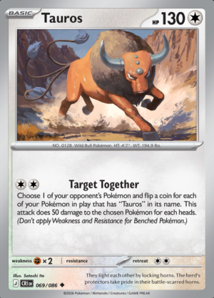 Tauros Reverse Holo 069 (CRI)