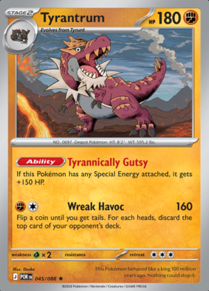 Tyrantrum Reverse Holo 045 (POR)