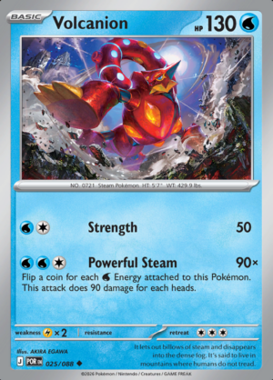 Volcanion Reverse Holo 025 (POR)