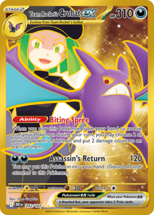 Team Rocket's Crobat EX 242 (DRI)