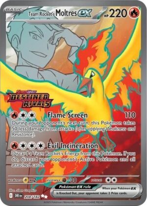 Team Rocket's Moltres EX 208 STAMP