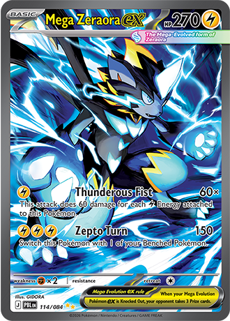 Mega Zeraora EX 114 (PBL)