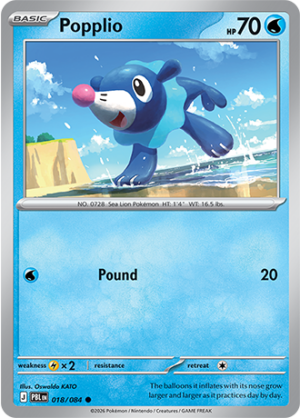 Popplio Reverse Holo 018 (PBL)