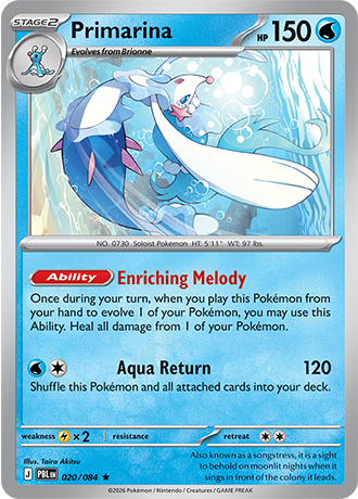 Primarina Reverse Holo 020 (PBL)