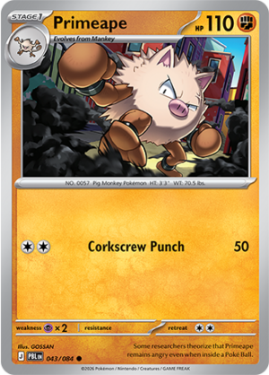 Primeape Reverse Holo 043 (PBL)