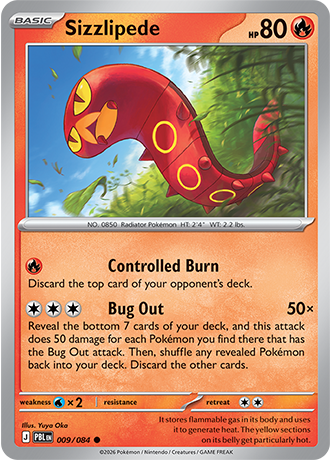 Sizzlipede Reverse Holo 009 (PBL)