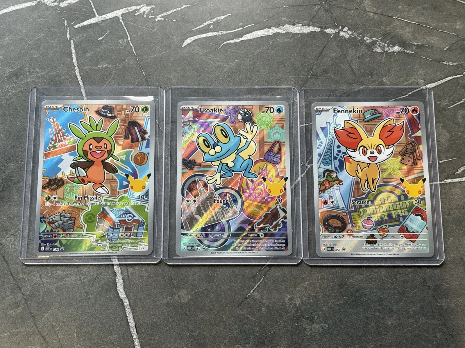 Chespin 058, Fennekin 059, Froakie 060- Zestaw